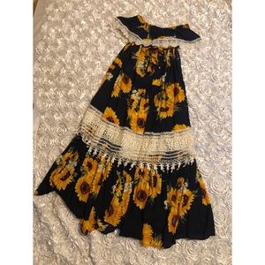 Sunflower maxi dress